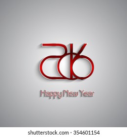 happy new year 2016, greeting or illustration with beautiful text for new year 2016.