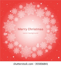 Happy New Year 2016 greeting card. Snowflake vector background