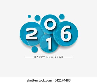 Happy new year 2016 Grunge Text Design