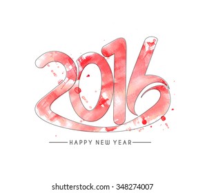 Happy new year 2016 Grunge Text Design