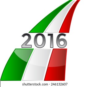 Happy New Year 2016 with the Italian flag