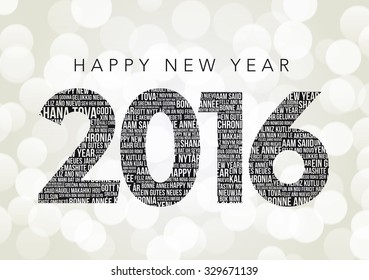 Happy New Year 2016 - Happy New Year in many languages