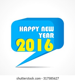 happy new year 2016 message box design vector
