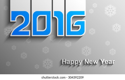 Happy new year 2016 modern vector background, Text design, Vector illustration Eps 10