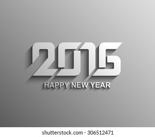 Happy new year 2016 modern vector background, Text design, Vector illustration Eps 10