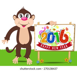 Happy New Year 2016 year of the monkey 