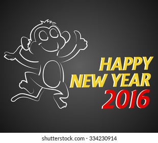 Happy New Year 2016 year of the monkey