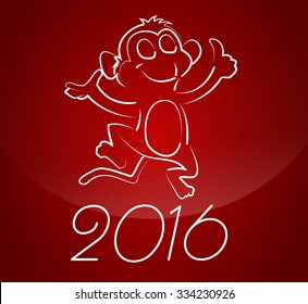 Happy New Year 2016 year of the monkey