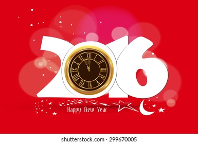 Happy New Year 2016 - Old clock