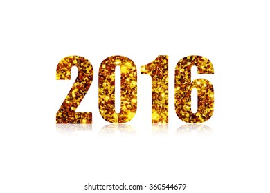Happy new year 2016 on  a white background