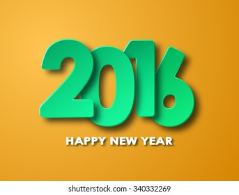 Happy new year 2016 paper background