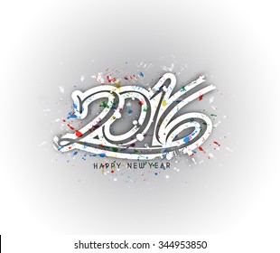 Happy new year 2016 Party Text Design