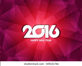 Happy new year 2016 polygonal background