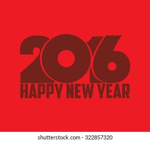 Happy new year 2016 retro