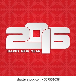 Happy new year 2016 with seamless winter pattern for your design