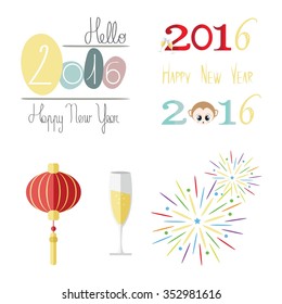 Happy New Year 2016 Set