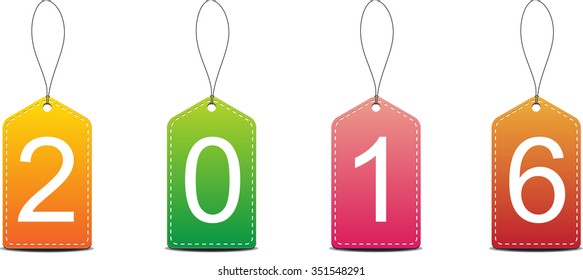 Happy new year 2016 with tags