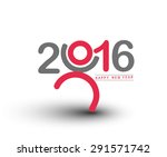 Happy new year 2016 Text Design