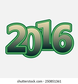 Happy new year 2016 text for design