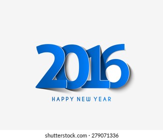 Happy new year 2016 Text Design 