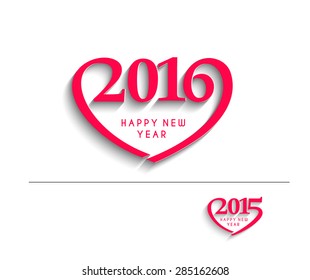 Happy new year 2016 Text Design 