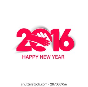 Happy new year 2016 Text Design