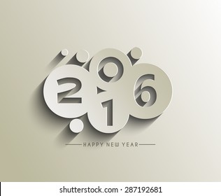 Happy new year 2016 Text Design