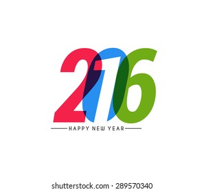 Happy new year 2016 Text Design