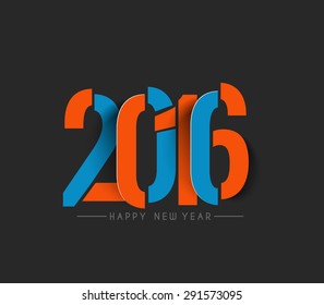 Happy new year and 2016 Text Design