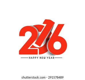 Happy new year 2016 Text Design