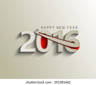 Happy new year 2016 Text Design