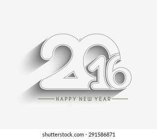 Happy new year 2016 Text Design