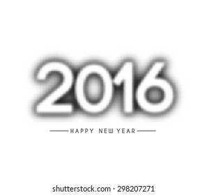 Happy new year 2016 Text Design