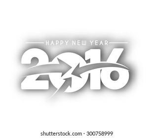 Happy new year 2016 Text Design