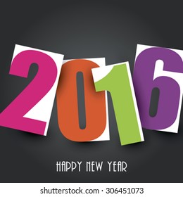Happy new year 2016 Text Design