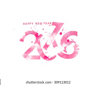 Happy new year 2016 Text Design 