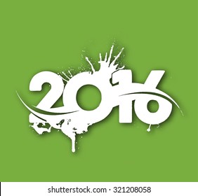 Happy new year 2016 Text Design 