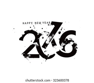 Happy new year 2016 Text Design 