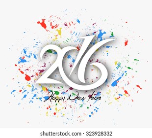 Happy new year 2016 Text Design 