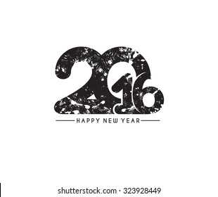 Happy new year 2016 Text Design 