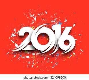 Happy new year 2016 Text Design 