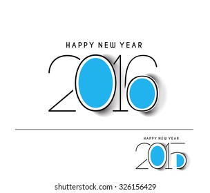 Happy new year 2016 Text Design