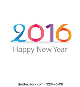 Happy new year 2016 Text Design