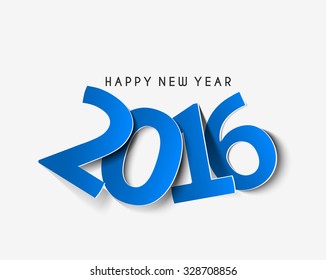 Happy new year 2016 Text Design 