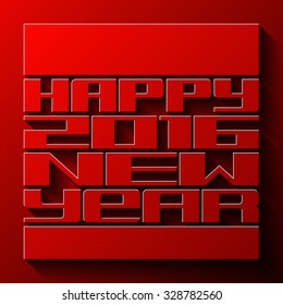 Happy new year 2016 Text Design