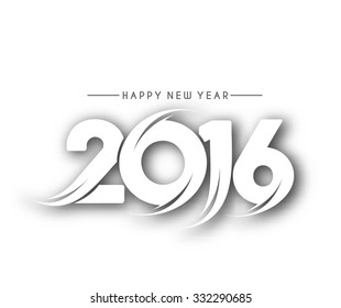 Happy new year 2016 Text Design