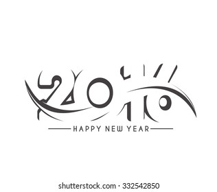 Happy new year 2016 Text Design