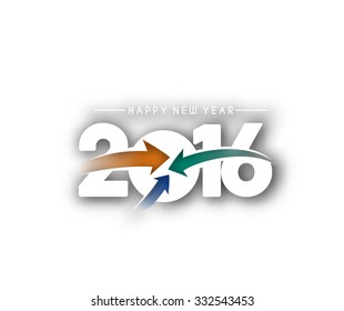 Happy new year 2016 Text Design