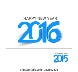 Happy new year 2016 Text Design