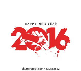 Happy new year 2016 Text Design